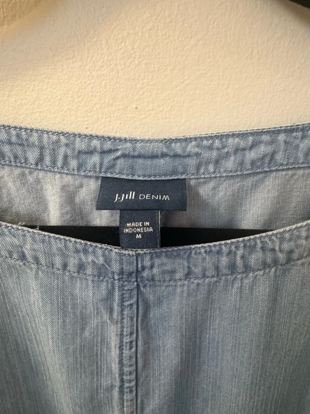 J. Jill Light Blue Sleeveless Midi Chambray Dress - Picture 3 of 3